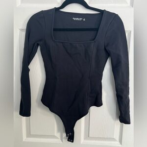 Abercrombie & Fitch black Long Sleeve bodysuit